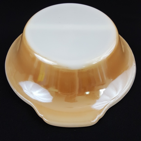 Vtg Fire King Peach Lustre Divided Serving Dish - Picture 5 of 8